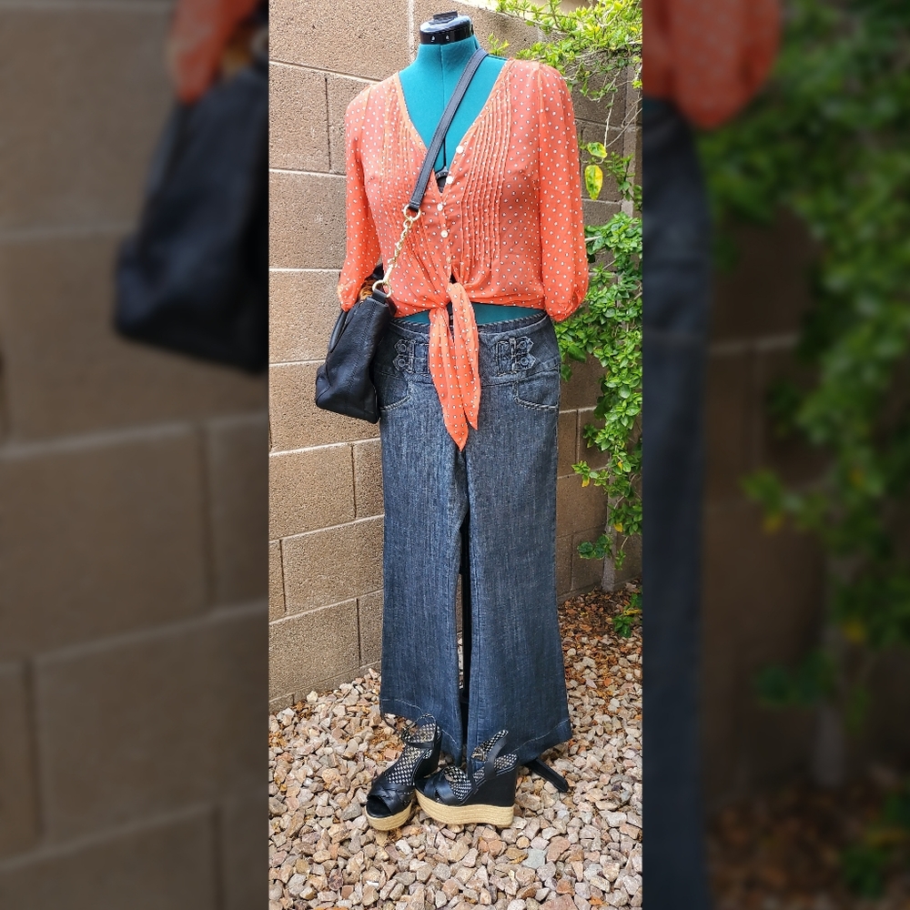 Sheer front tie top